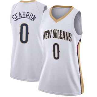 Women's Dereon Seabron New Orleans Pelicans White Swingman Jersey - Association Edition