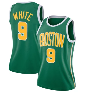 Women's Derrick White Boston Celtics White Swingman Green 2018/19 Jersey - Earned Edition