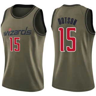 Women's Devon Dotson Washington Wizards Green Swingman Salute to Service Jersey