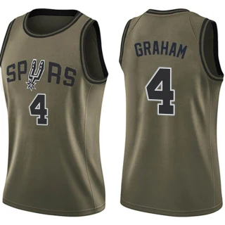 Women's Devonte' Graham San Antonio Spurs Green Swingman Salute to Service Jersey