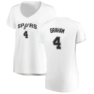 Women's Devonte' Graham San Antonio Spurs White Fast Break Jersey - Association Edition