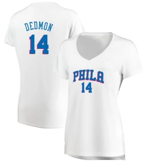 Women's Dewayne Dedmon Philadelphia 76ers White Fast Break Jersey - Association Edition