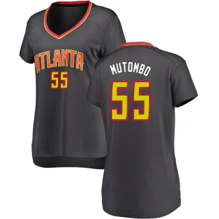 Women's Dikembe Mutombo Atlanta Hawks Black Fast Break Jersey - Icon Edition