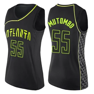 Women's Dikembe Mutombo Atlanta Hawks Black Swingman City Edition Jersey