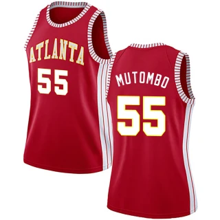 Women's Dikembe Mutombo Atlanta Hawks Red Swingman Jersey - Statement Edition