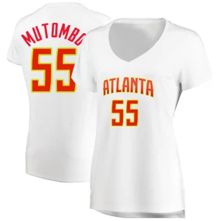 Women's Dikembe Mutombo Atlanta Hawks White Fast Break Jersey - Association Edition