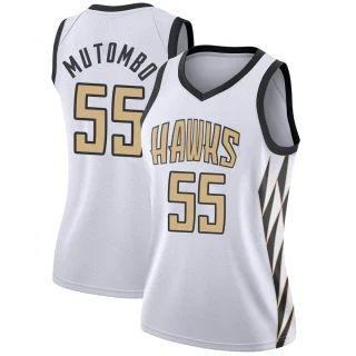 Women's Dikembe Mutombo Atlanta Hawks White Swingman 2018/19 Jersey - City Edition