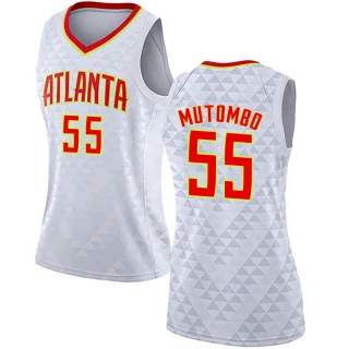 Women's Dikembe Mutombo Atlanta Hawks White Swingman Jersey - Association Edition