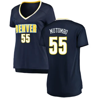 Women's Dikembe Mutombo Denver Nuggets Navy Fast Break Jersey - Icon Edition