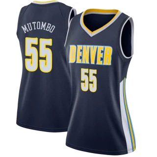 Women's Dikembe Mutombo Denver Nuggets Navy Swingman Jersey - Icon Edition