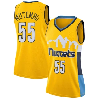 Women's Dikembe Mutombo Denver Nuggets Yellow Swingman Jersey - Statement Edition