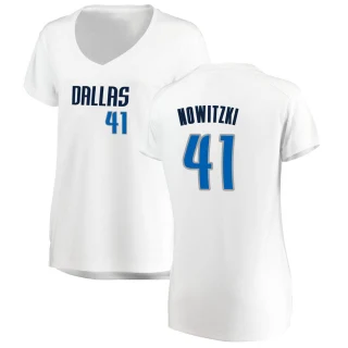 Women's Dirk Nowitzki Dallas Mavericks White Fast Break Jersey - Association Edition