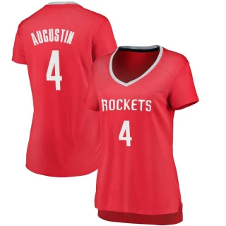 Women's D.J. Augustin Houston Rockets Red Fast Break Jersey - Icon Edition