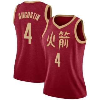 Women's D.J. Augustin Houston Rockets Red Swingman 2018/19 Jersey - City Edition