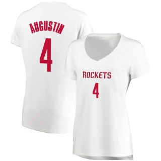Women's D.J. Augustin Houston Rockets White Fast Break Jersey - Association Edition