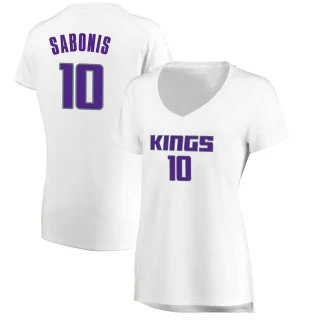 Women's Domantas Sabonis Sacramento Kings White Fast Break Jersey - Association Edition