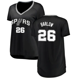 Women's Dominick Barlow San Antonio Spurs Black Fast Break Jersey - Icon Edition