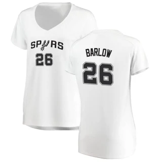 Women's Dominick Barlow San Antonio Spurs White Fast Break Jersey - Association Edition