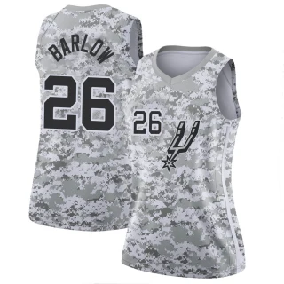 Women's Dominick Barlow San Antonio Spurs White Swingman 2018/19 Jersey - Earned Edition
