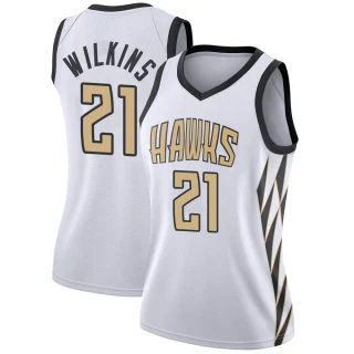 Women's Dominique Wilkins Atlanta Hawks White Swingman 2018/19 Jersey - City Edition