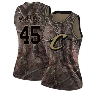 Women's Donovan Mitchell Cleveland Cavaliers Camo Swingman Realtree Collection Jersey