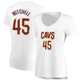 Women's Donovan Mitchell Cleveland Cavaliers White Fast Break Jersey - Association Edition