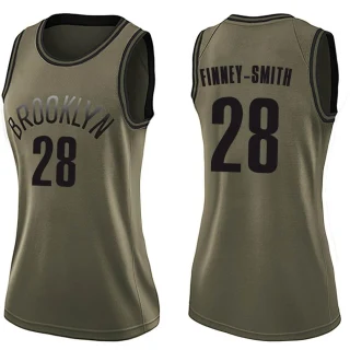 Women's Dorian Finney-Smith Brooklyn Nets Green Swingman Salute to Service Jersey