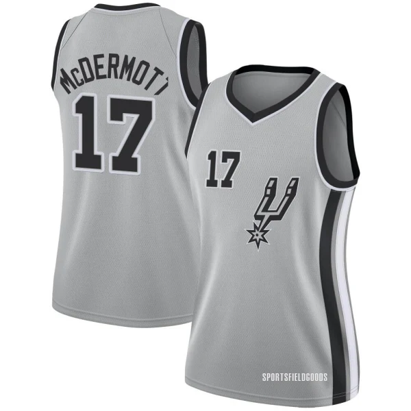 Women's Doug McDermott San Antonio Spurs Swingman Silver Jersey - Statement Edition