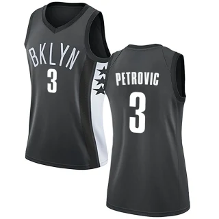 Women's Drazen Petrovic Brooklyn Nets Gray Swingman Jersey - Statement Edition