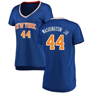 Women's Duane Washington Jr. New York Knicks Blue Fast Break Jersey - Icon Edition