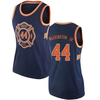 Women's Duane Washington Jr. New York Knicks Navy Blue Authentic Jersey - City Edition