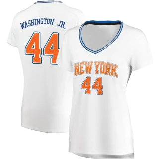 Women's Duane Washington Jr. New York Knicks White Fast Break Jersey - Statement Edition