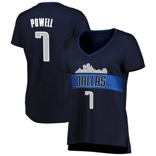 Women's Dwight Powell Dallas Mavericks Navy Fast Break Jersey - Statement Edition