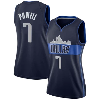 Women's Dwight Powell Dallas Mavericks Navy Swingman Jersey - Statement Edition