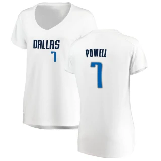 Women's Dwight Powell Dallas Mavericks White Fast Break Jersey - Association Edition