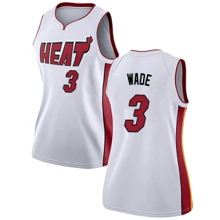 Women's Dwyane Wade Miami Heat White Swingman Jersey - Association Edition
