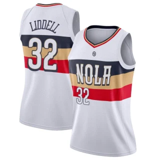 Women's E.J. Liddell New Orleans Pelicans White Swingman 2018/19 Jersey - Earned Edition