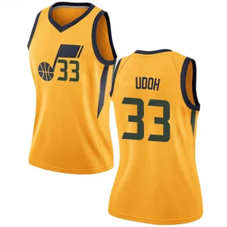 Women's Ekpe Udoh Utah Jazz Gold Swingman Jersey - Statement Edition