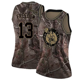 Women's Enes Freedom Boston Celtics Camo Swingman Realtree Collection Jersey
