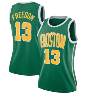 Women's Enes Freedom Boston Celtics Green Swingman 2018/19 Jersey - Earned Edition