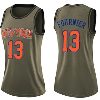 Women's Evan Fournier New York Knicks Green Swingman Salute to Service Jersey