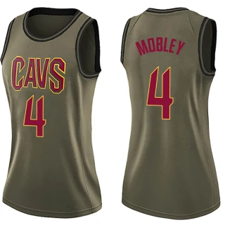 Women's Evan Mobley Cleveland Cavaliers Green Swingman Salute to Service Jersey