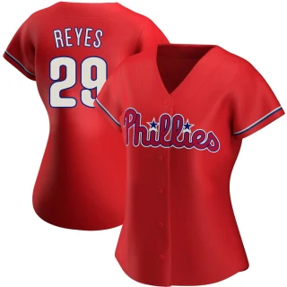 Women's Felix Reyes Philadelphia Phillies Red Authentic Alternate Jersey