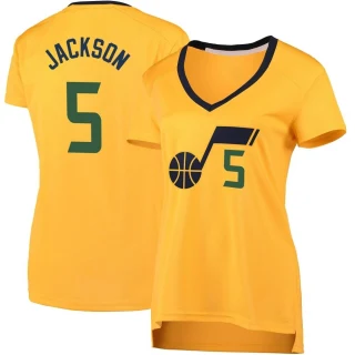 Women's Frank Jackson Utah Jazz Gold Fast Break Jersey - Statement Edition