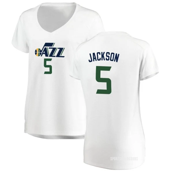 Women's Frank Jackson Utah Jazz White Fast Break Jersey - Association Edition
