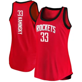 Women's Frank Kaminsky Houston Rockets Red Fast Break 2020/21 Tank Jersey - Icon Edition
