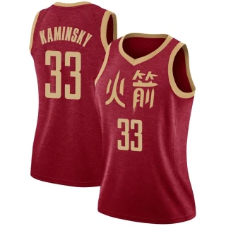 Women's Frank Kaminsky Houston Rockets Red Swingman 2018/19 Jersey - City Edition