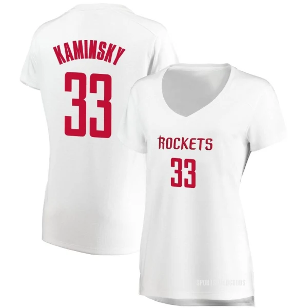 Women's Frank Kaminsky Houston Rockets White Fast Break Jersey - Association Edition