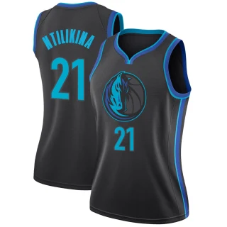 Women's Frank Ntilikina Dallas Mavericks Anthracite Swingman 2018/19 Jersey - City Edition