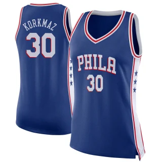 Women's Furkan Korkmaz Philadelphia 76ers Blue Swingman Jersey - Icon Edition
